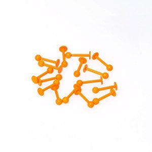 Toptan 316L Çelik Piercing Labret 3mm Top Neon Koyu Turuncu