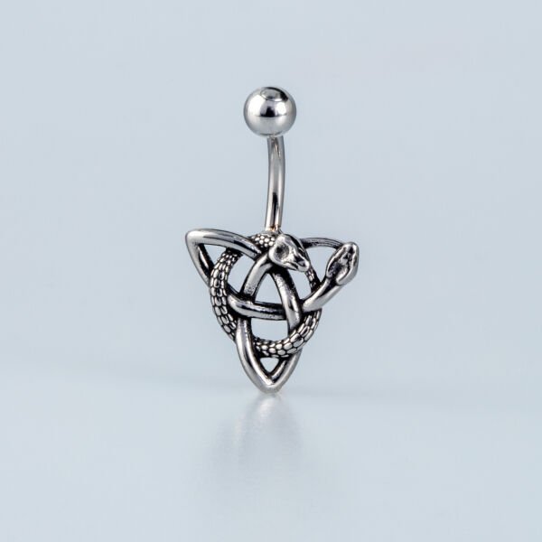 Piercing Çelik Gotik Göbek Yılan Kelt Düğümü