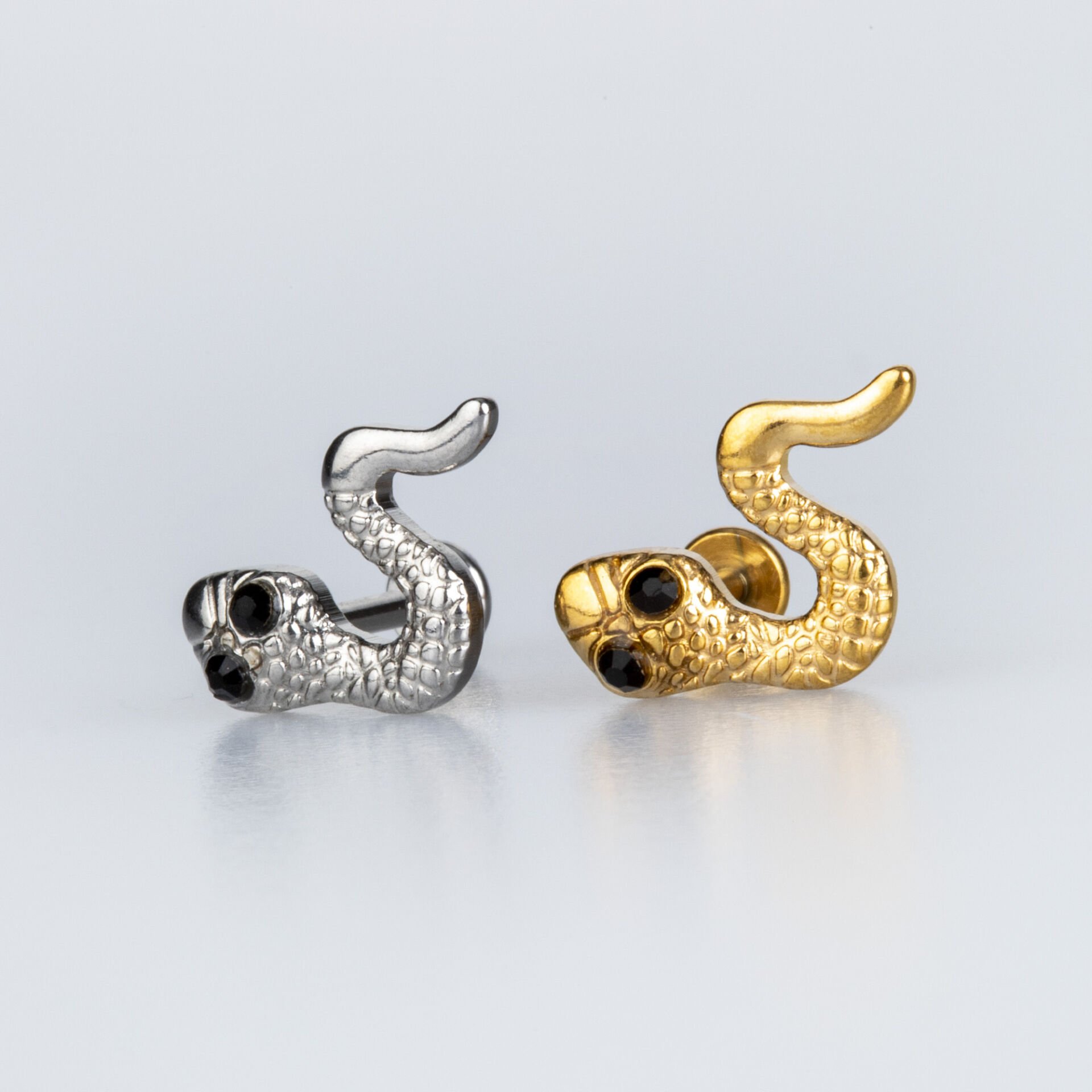 Piercing Tragus Snake Yellow 8mm