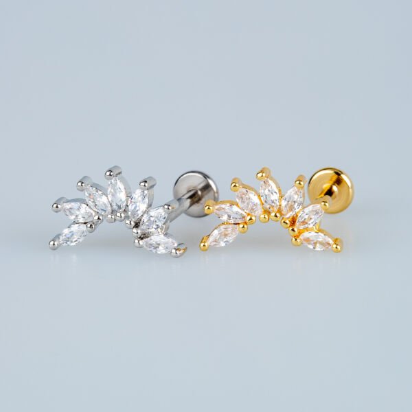 Piercing Tragus Crown Yellow