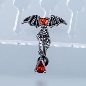Piercing Gotik Göbek Yarasa Kanat