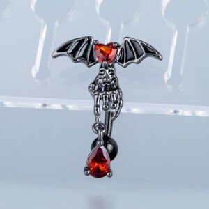 Piercing Gotik Göbek Yarasa Kanat