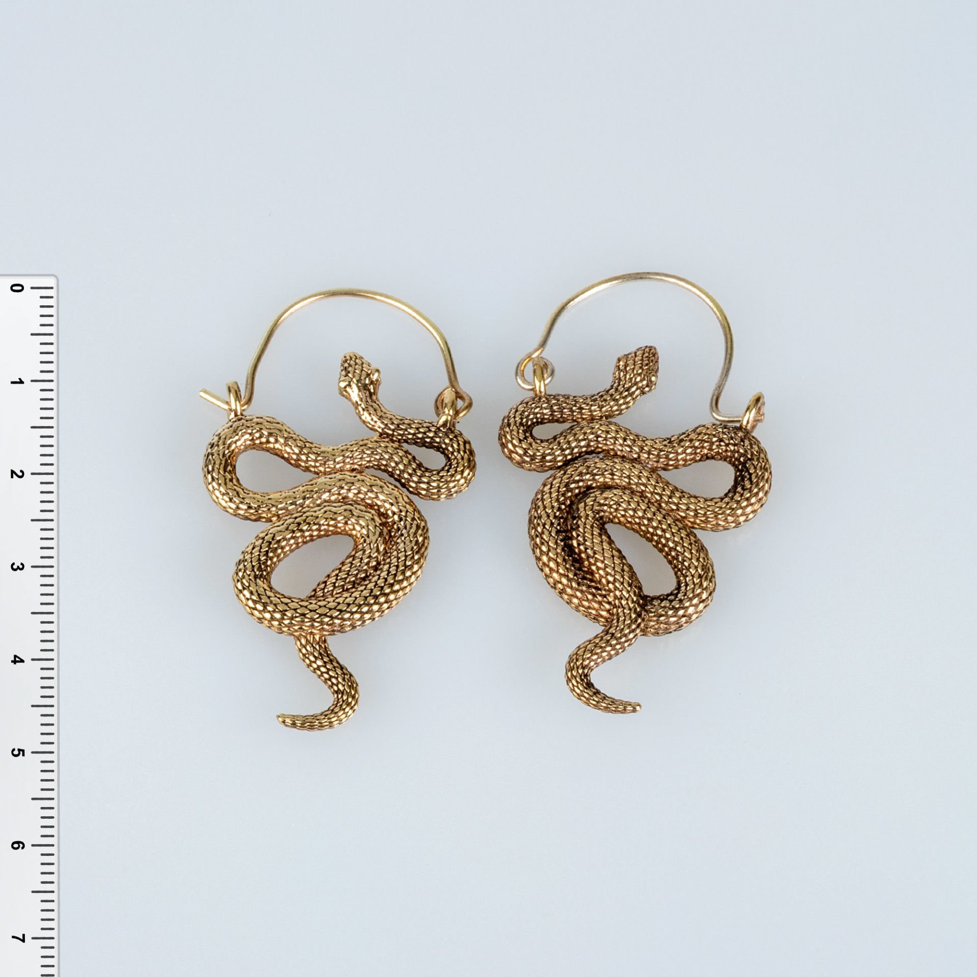 Brass Earring Snake