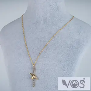 Vos Jewelry 14K Kuş Figürlü Taşlı Kolye