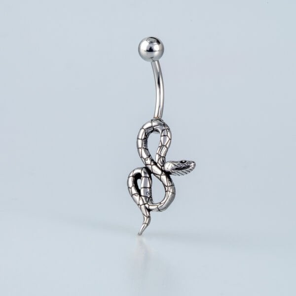 Piercing Çelik Gotik Göbek Yılan