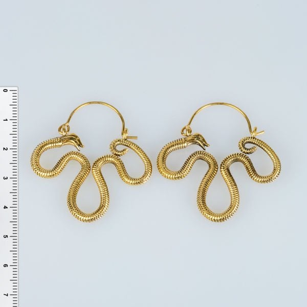 Brass Earring Snake