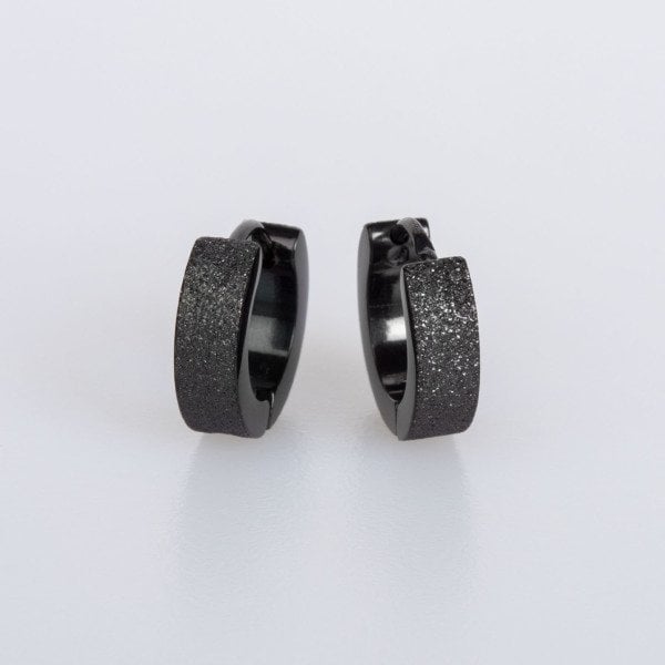 أقراط فولاذية - أسود مزدوج