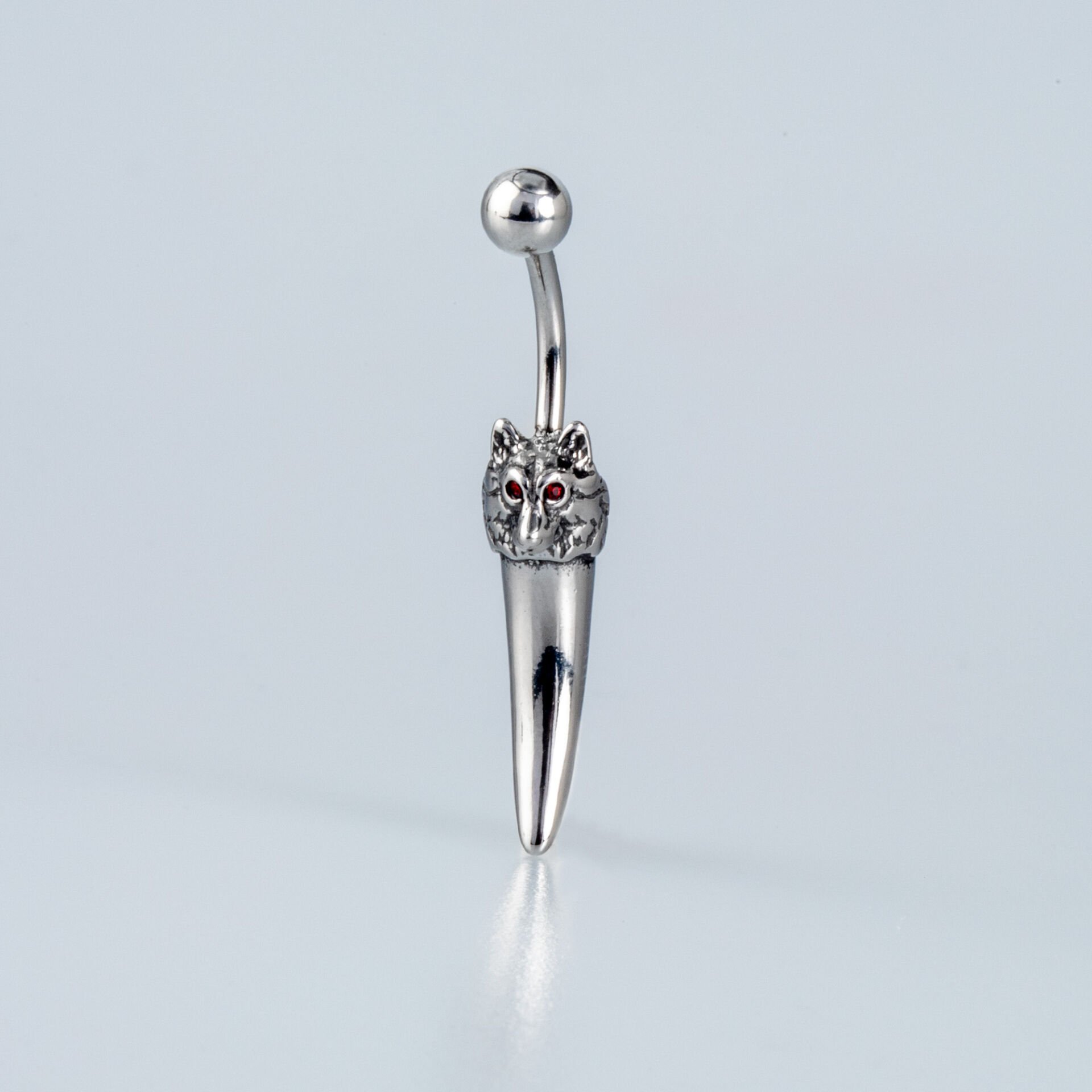 Piercing Çelik Gotik Göbek Kurt Dişi