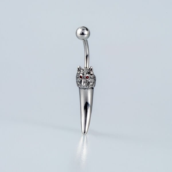Piercing Çelik Gotik Göbek Kurt Dişi