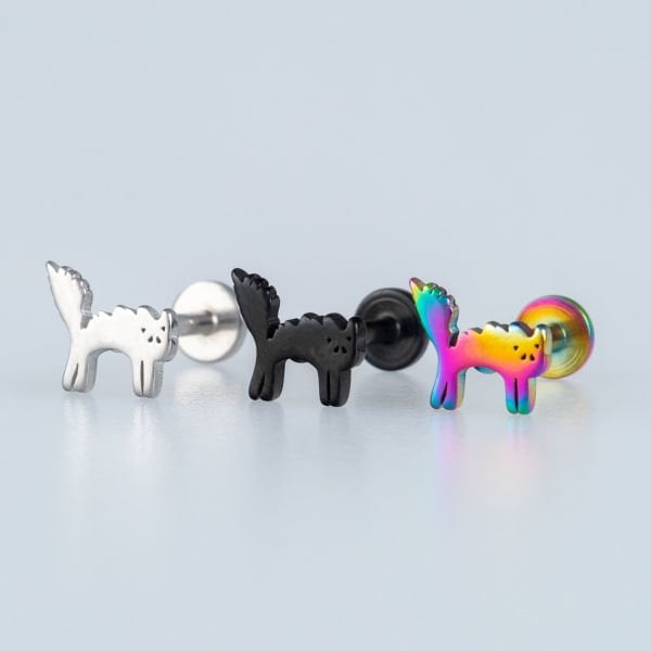 Piercing Çelik Tragus Kedi