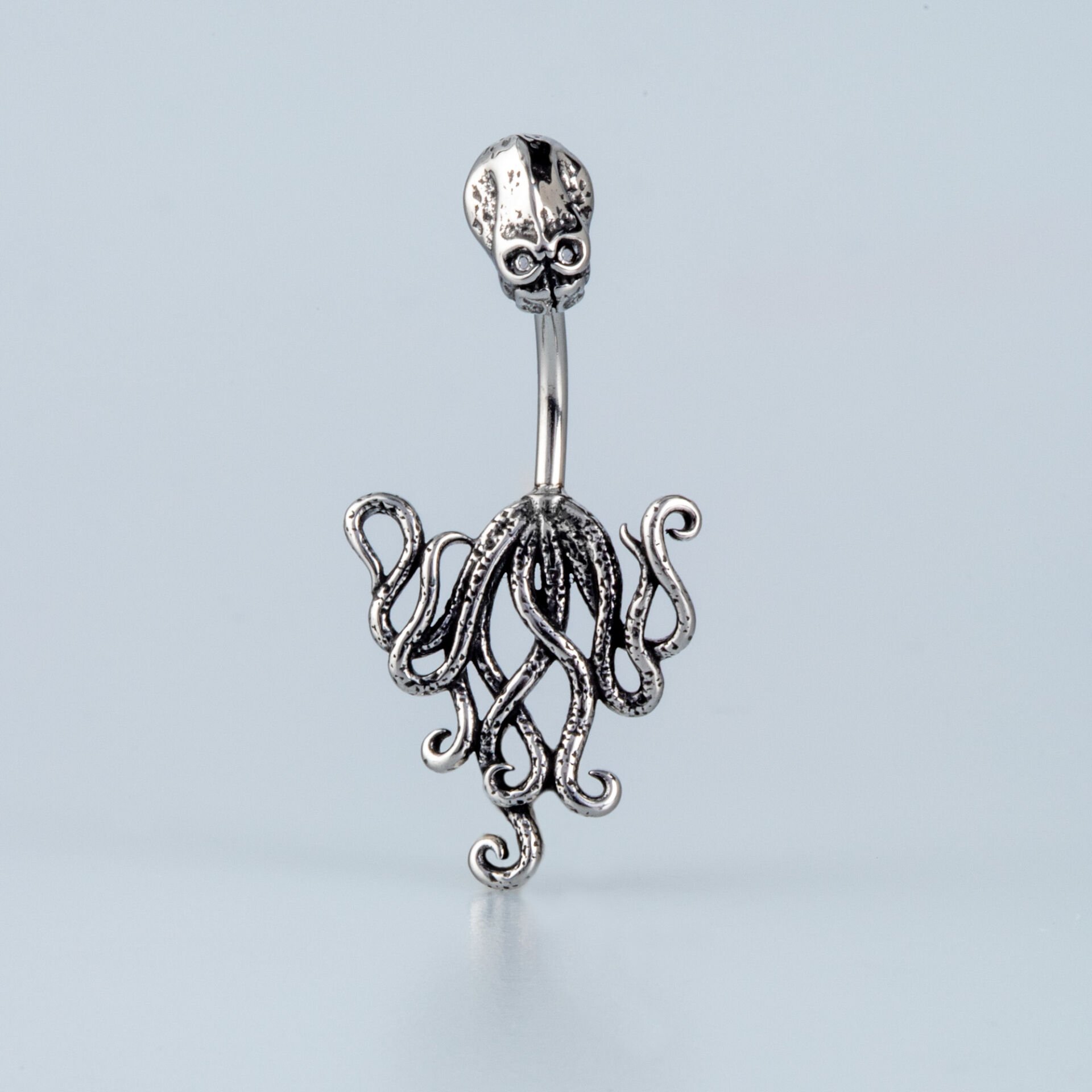 Piercing Çelik Gotik Göbek Ahtapot