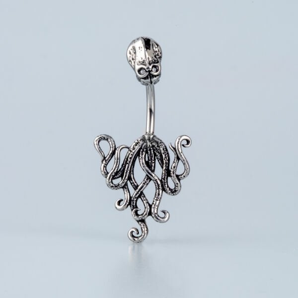 Piercing Çelik Gotik Göbek Ahtapot