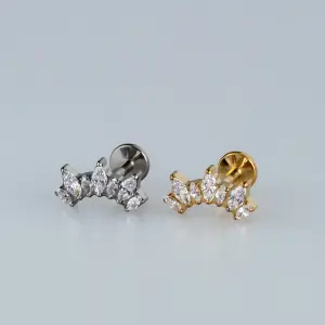 Toptan G23 Titanyum Sıralı Markiz Piercing