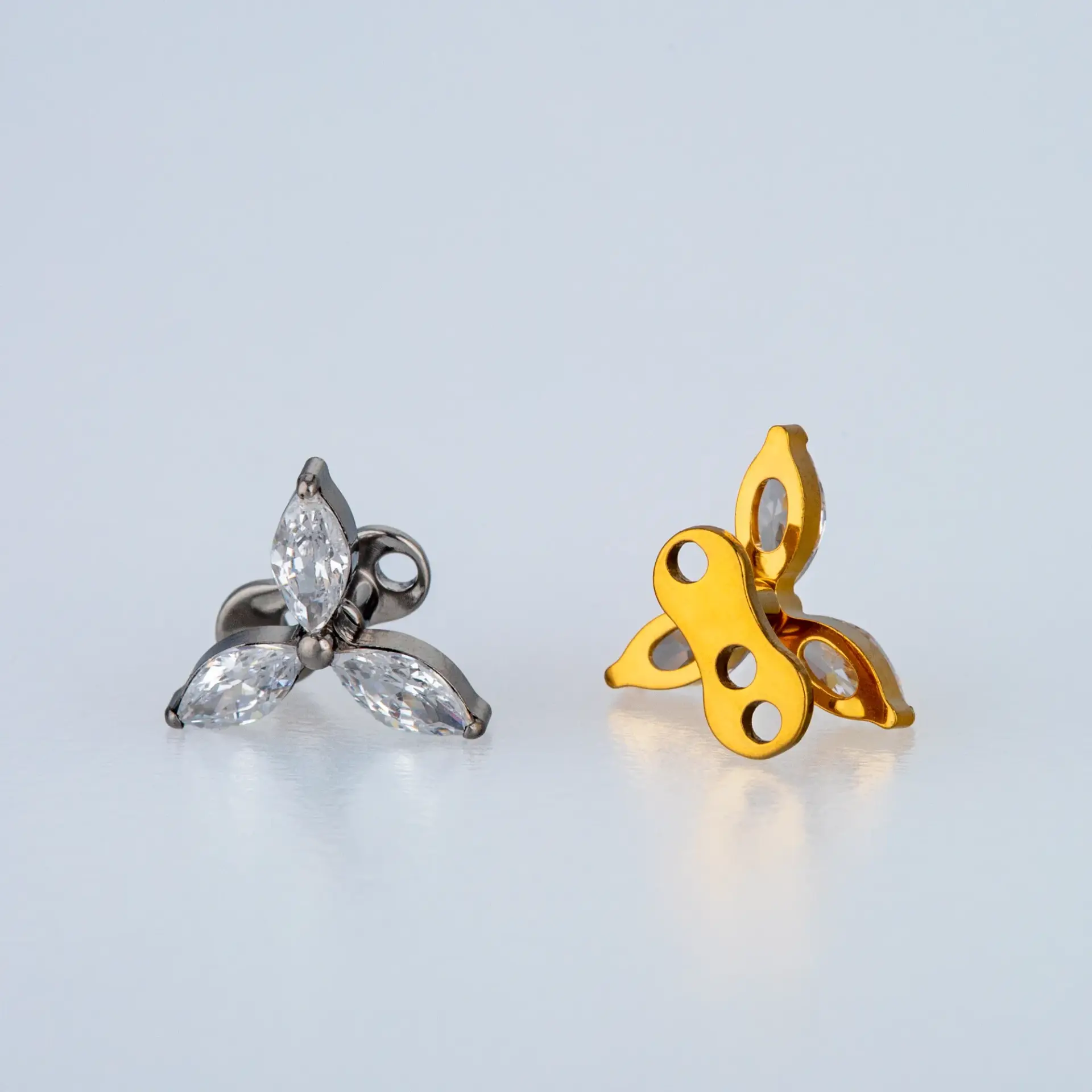 Piercing Titanyum Dermal Çiçek Sarı