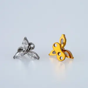 Piercing Titanyum Dermal Çiçek Sarı