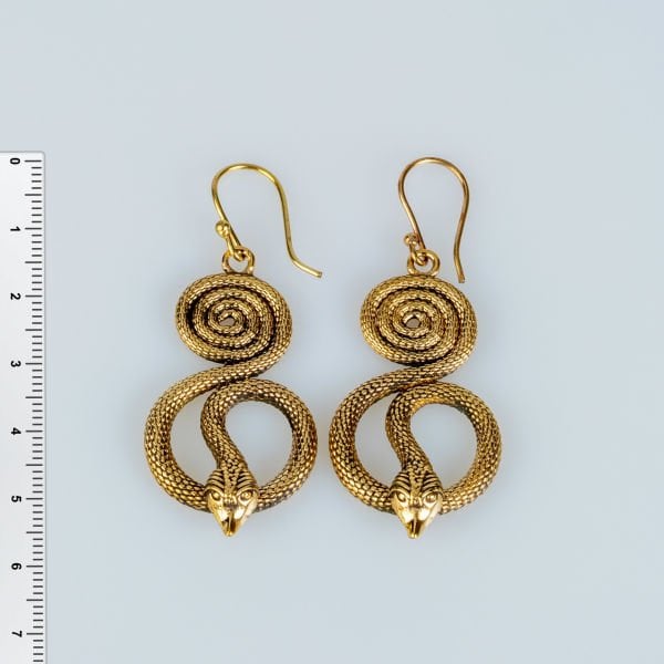 Brass Earring Snake