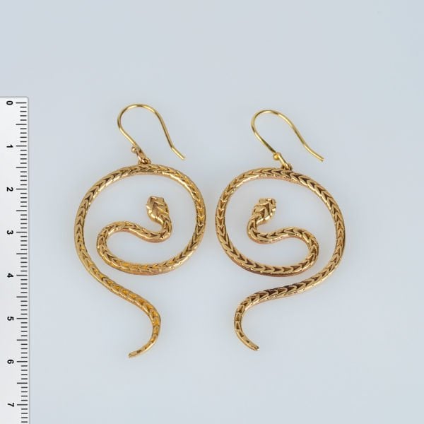 Brass Earring Snake