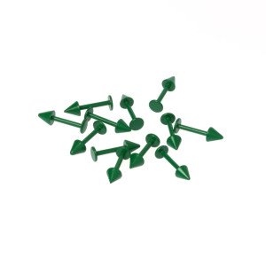 Toptan 316L Çelik Piercing Labret 4mm Spike Neon Yeşil