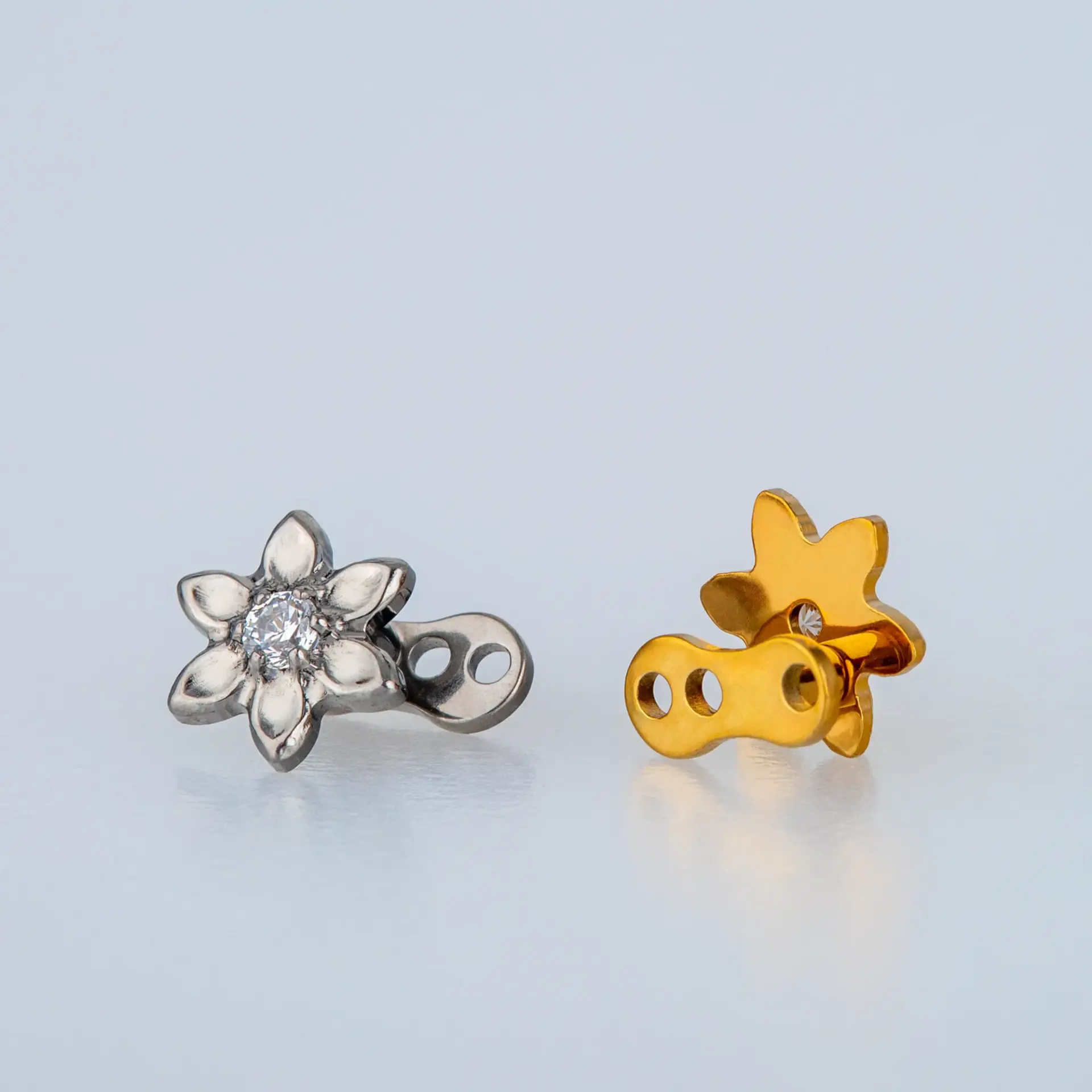 Piercing Titanyum Dermal Çiçek Sarı