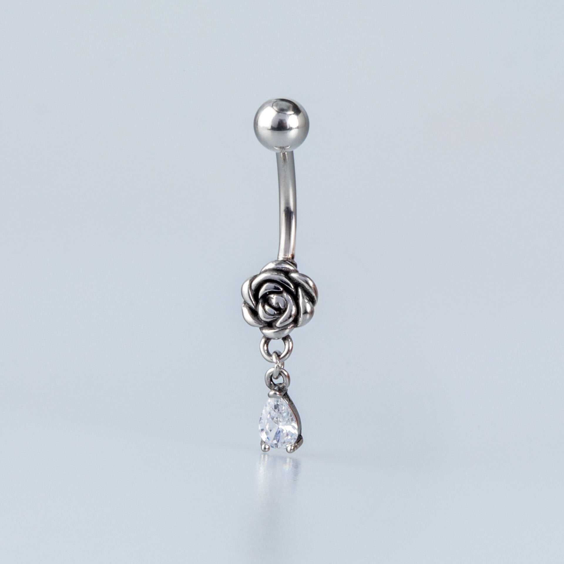 Piercing Çelik Gotik Göbek Gül