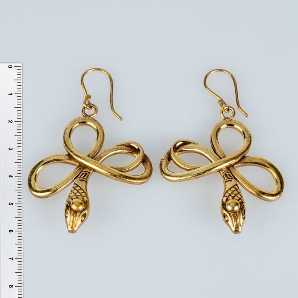 Brass Earring Snake
