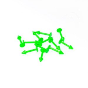 Toptan 316L Çelik Piercing Labret 3mm Spike Neon Yeşil