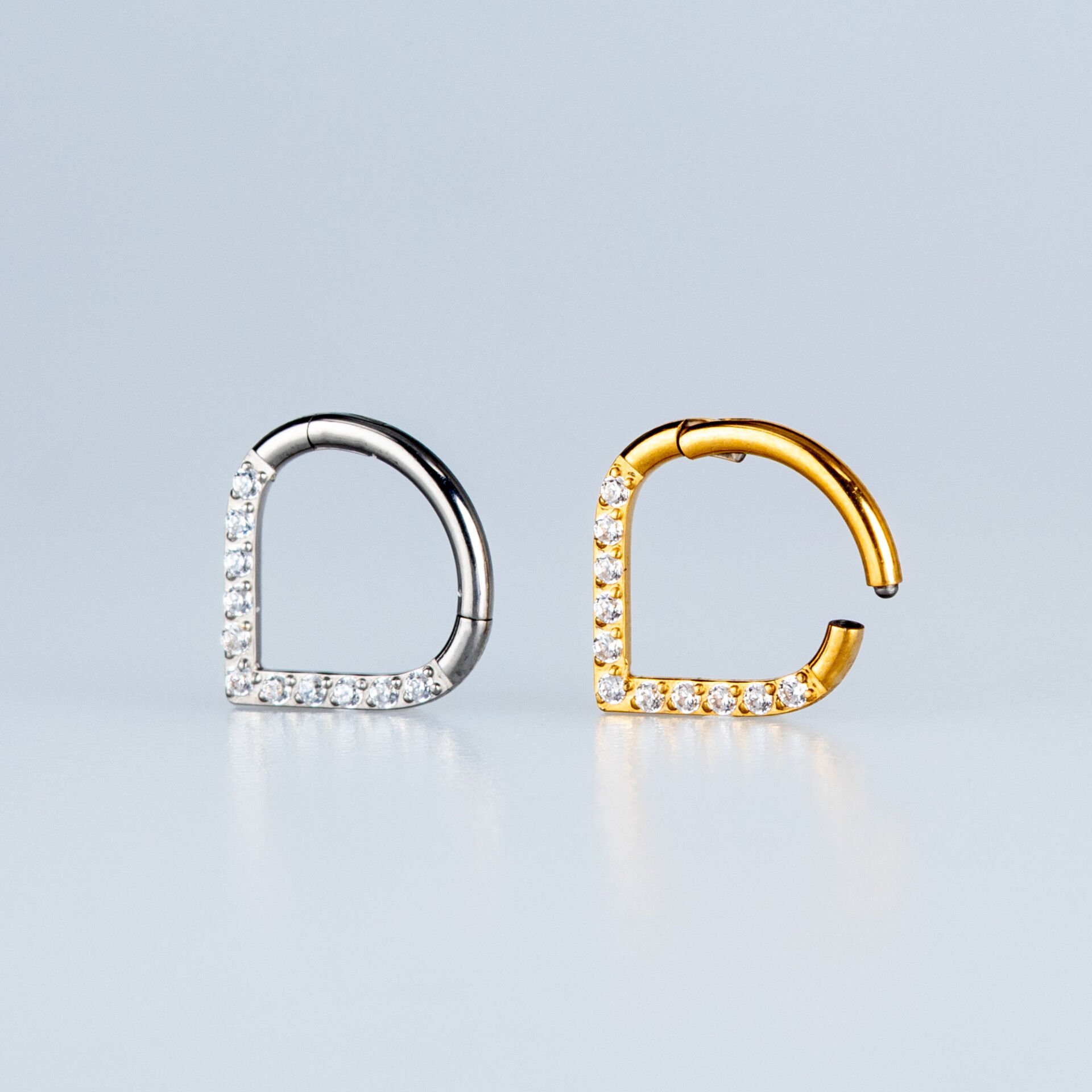 Piercing Titanyum Segment Halka Damla Sarı