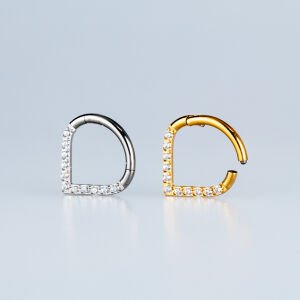 Piercing Titanyum Segment Halka Damla
