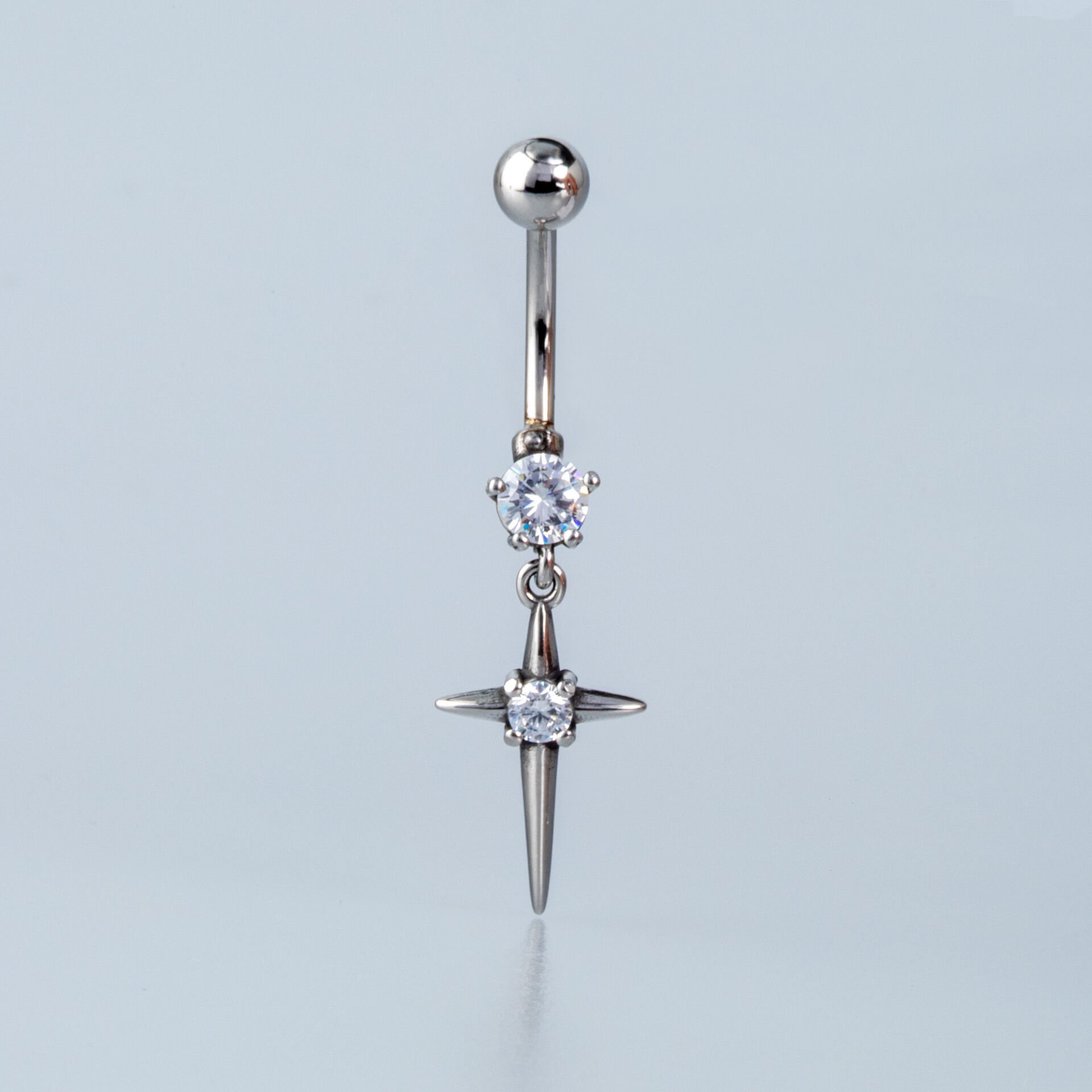 Piercing Çelik Gotik Göbek Haç