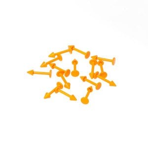 Toptan 316L Çelik Piercing Labret 3mm Spike Neon Sarı
