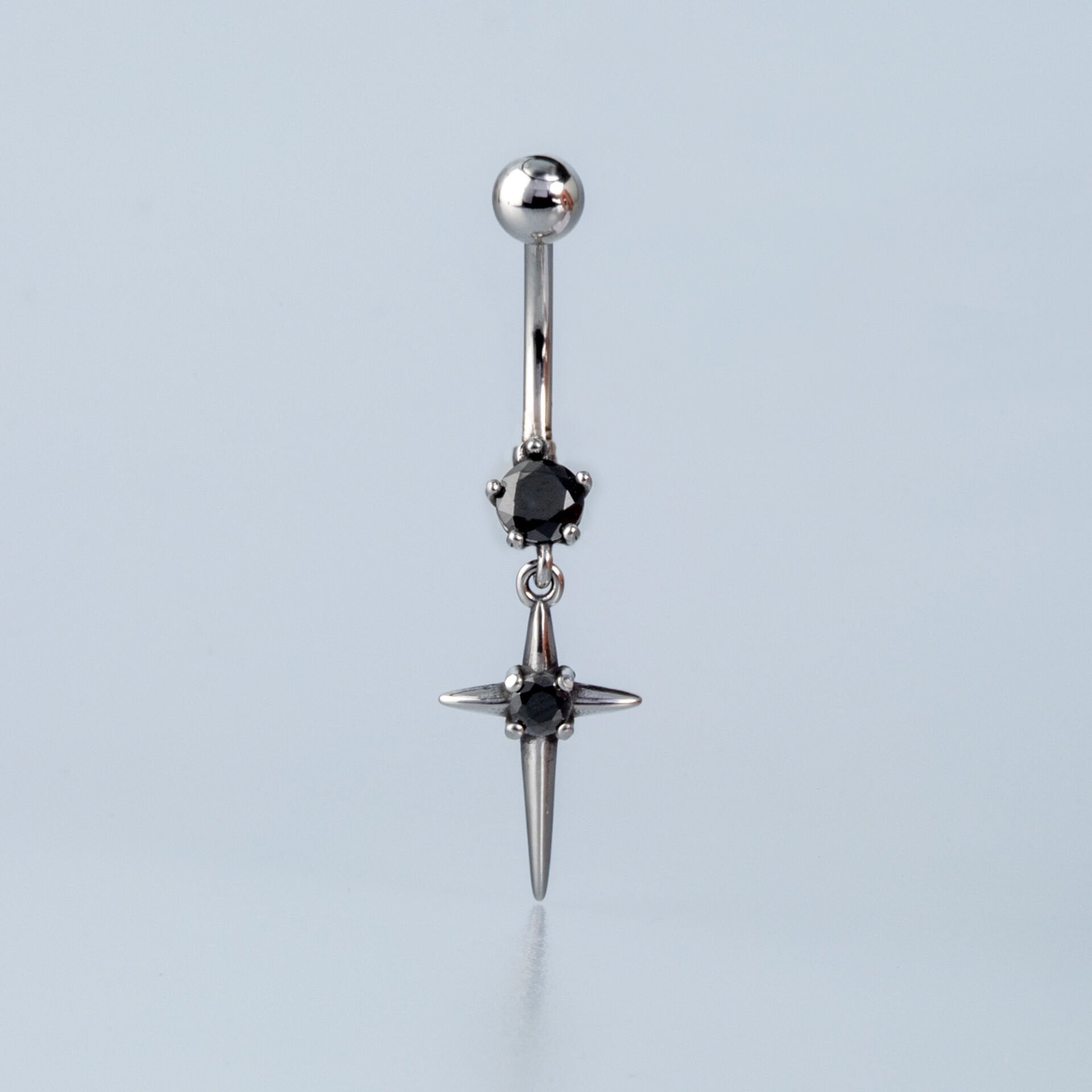 Piercing Çelik Gotik Göbek Haç