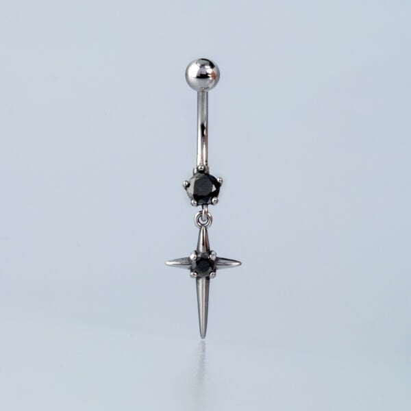 Piercing Çelik Gotik Göbek Haç