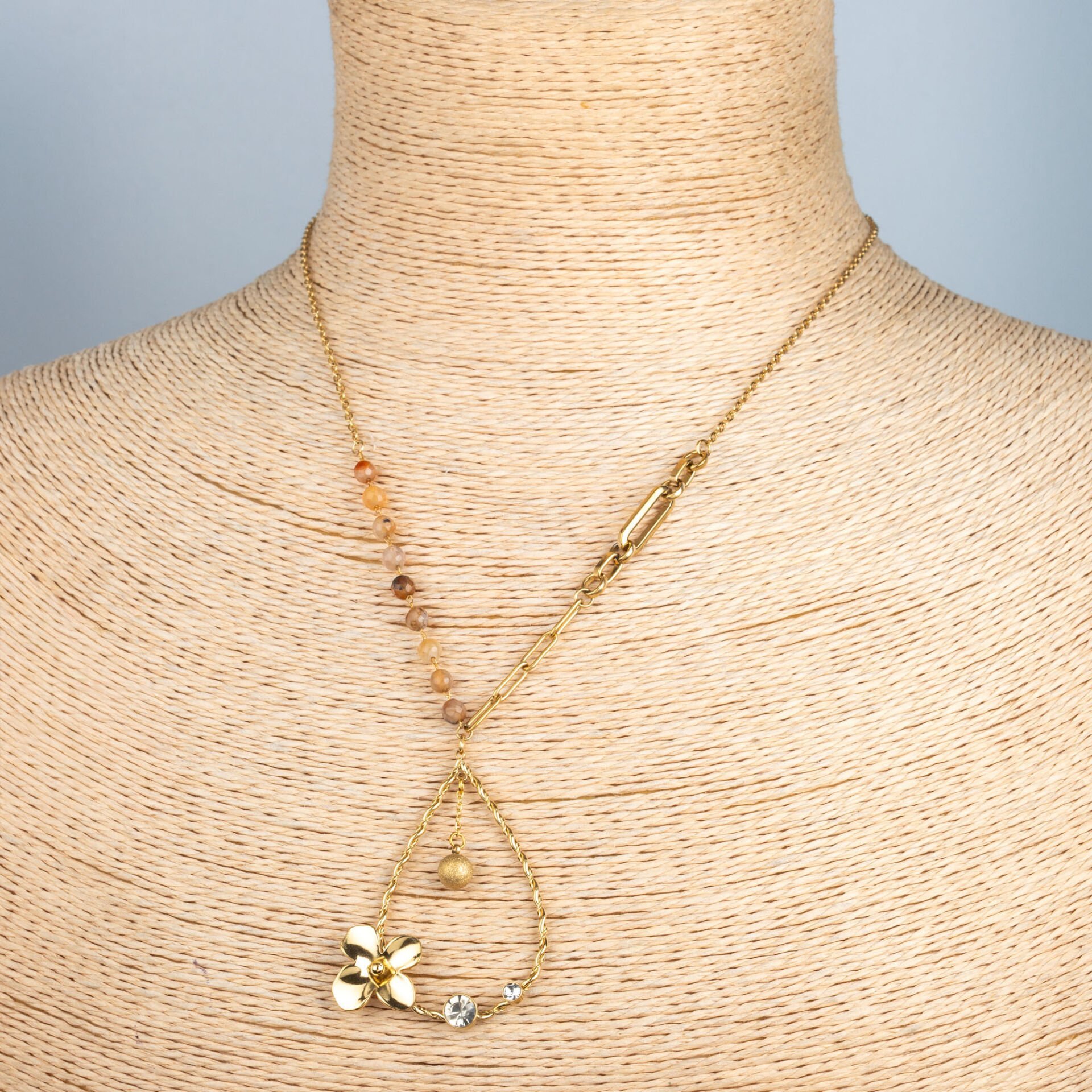 Çelik Zincir Kolye Damla