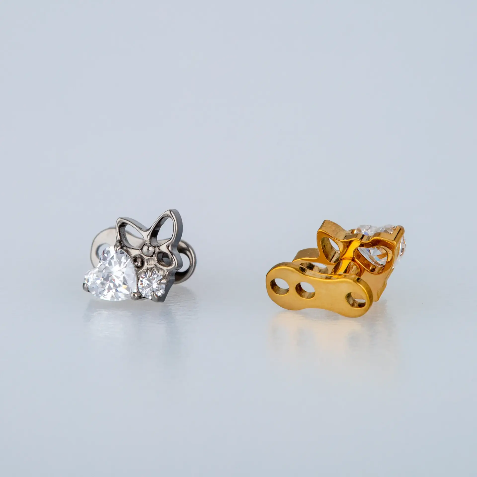 Piercing Titanyum Dermal Kalp Taş