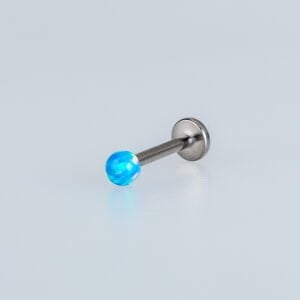 Piercing Titanyum Labret 3mm Opal Taş