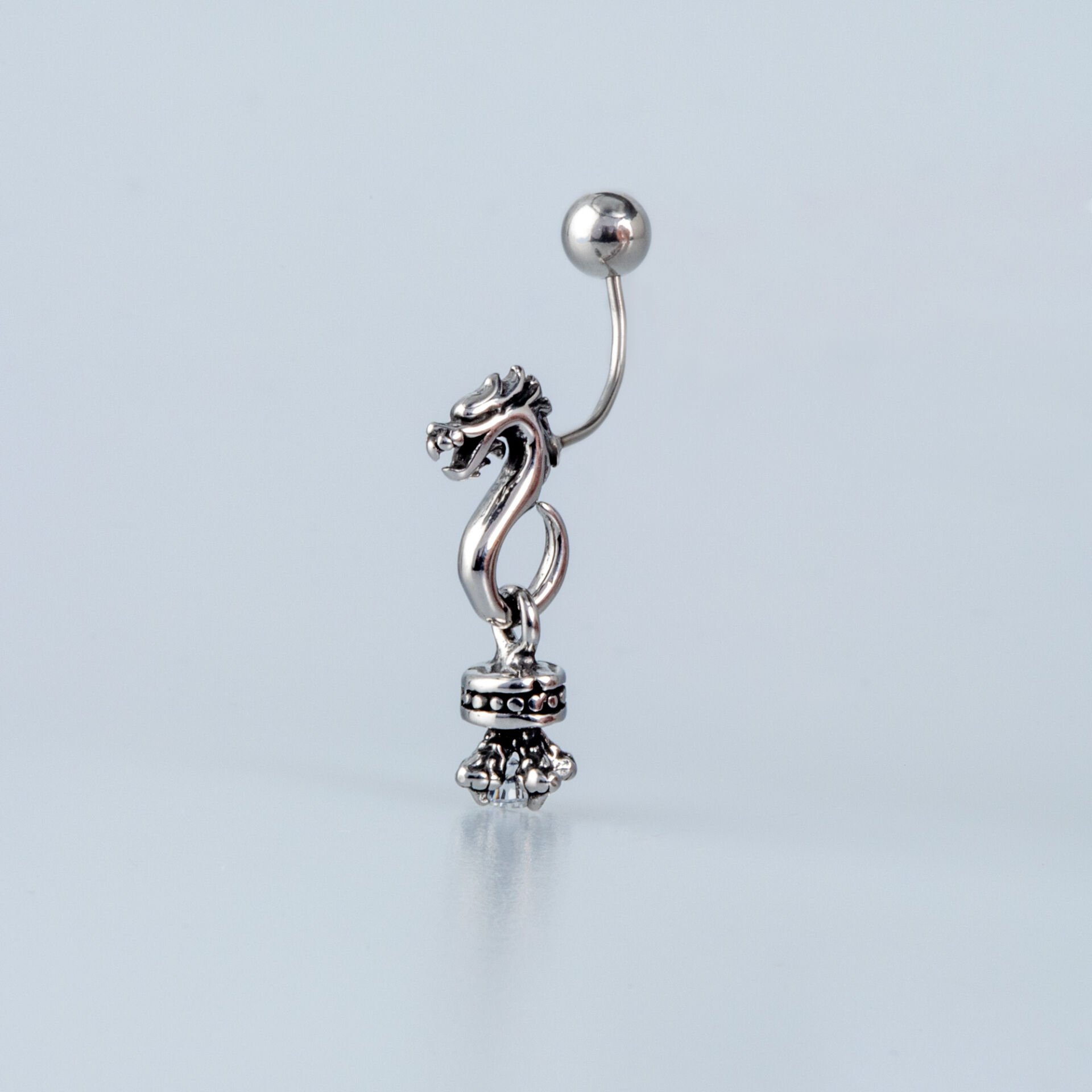 Piercing Çelik Gotik Göbek Ejderha