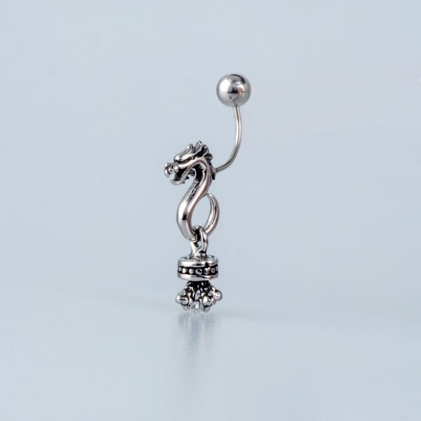 Piercing Çelik Gotik Göbek Ejderha