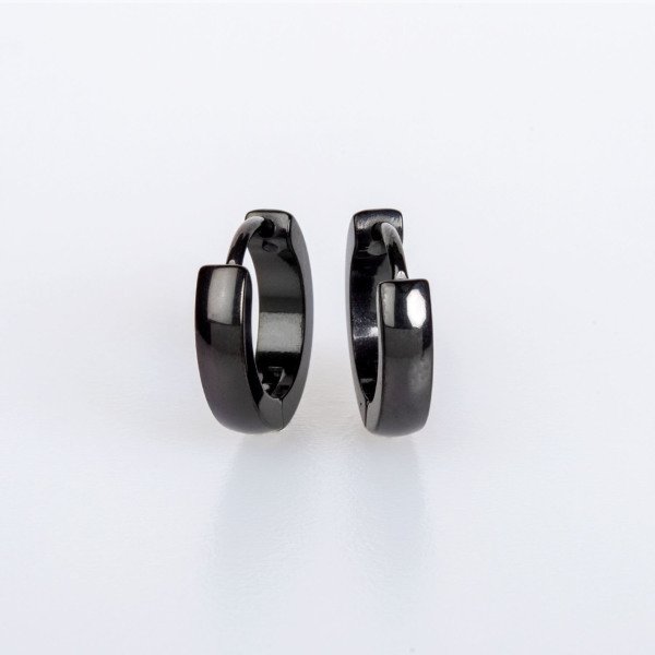 Çelik Küpe 3X8mm 4 renk- Çift Siyah