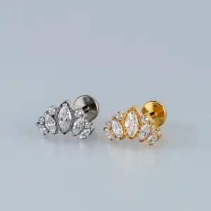 Toptan G23 Titanyum Lotus Taç Piercing