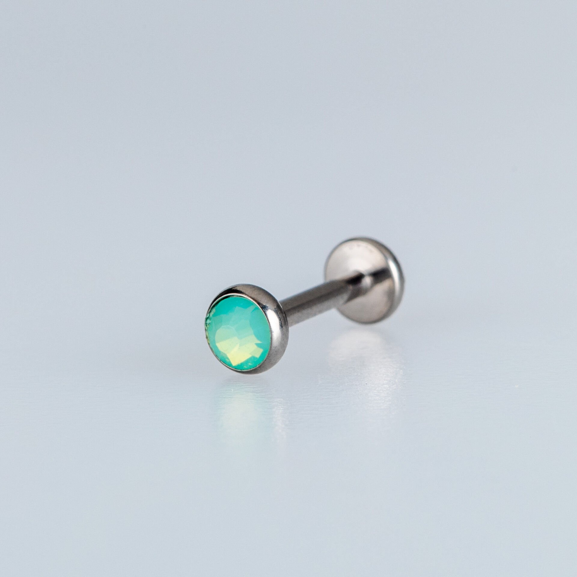Piercing Titanyum Labret 4mm Taş