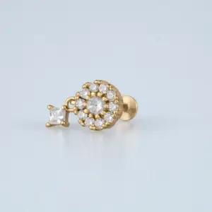 Toptan 316L Çelik Barlı Piercing Tragus Obje Pirinç