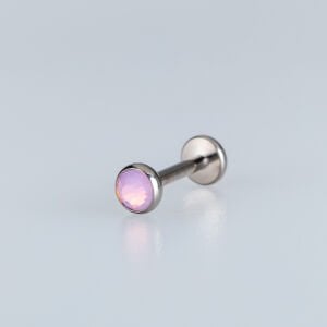Piercing Titanyum Labret 4mm Taş