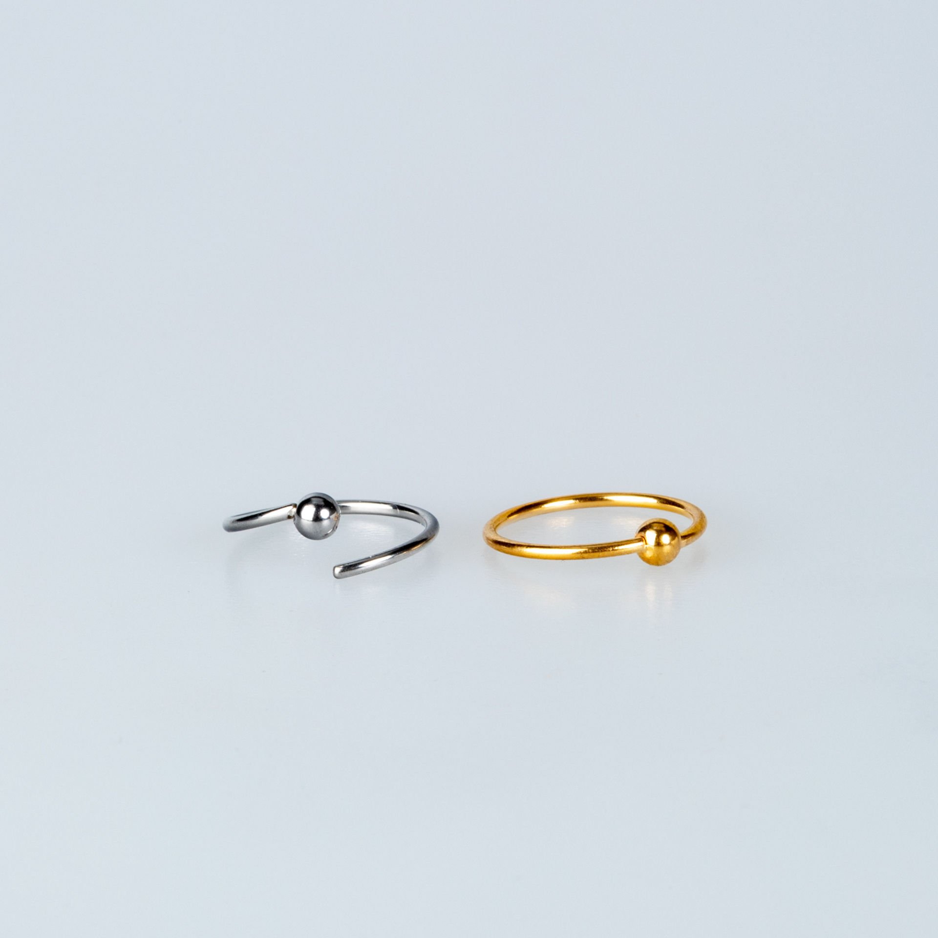 Piercing Hızma Halka Kalınlık 0.8mm Beyaz 8mm