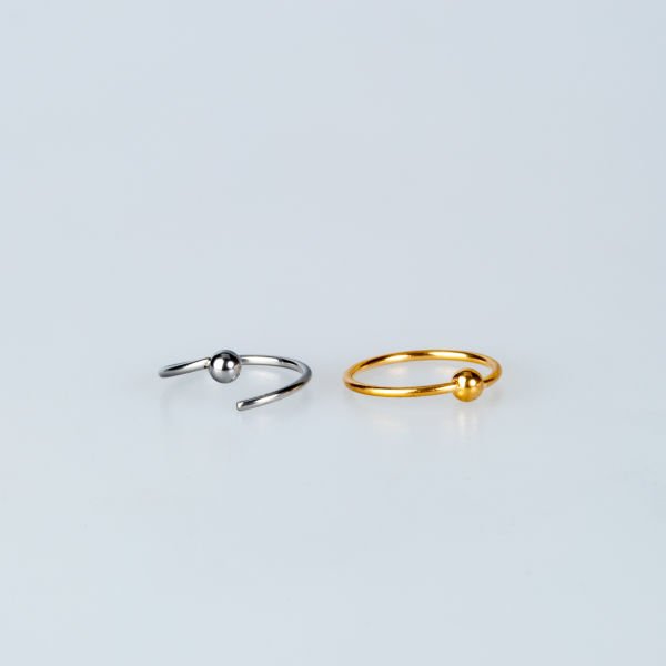 Piercing Hızma Halka Kalınlık 0.8mm Beyaz 10mm