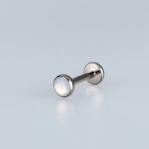 Piercing Titanyum Labret 4mm Taş