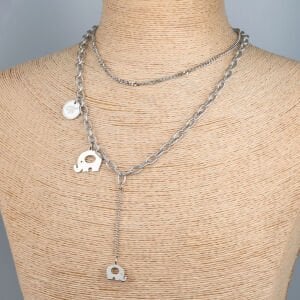 Çelik Zincir Kolye Fil