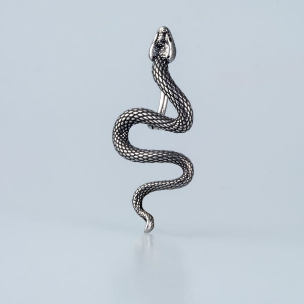 Piercing Çelik Gotik Göbek Yılan