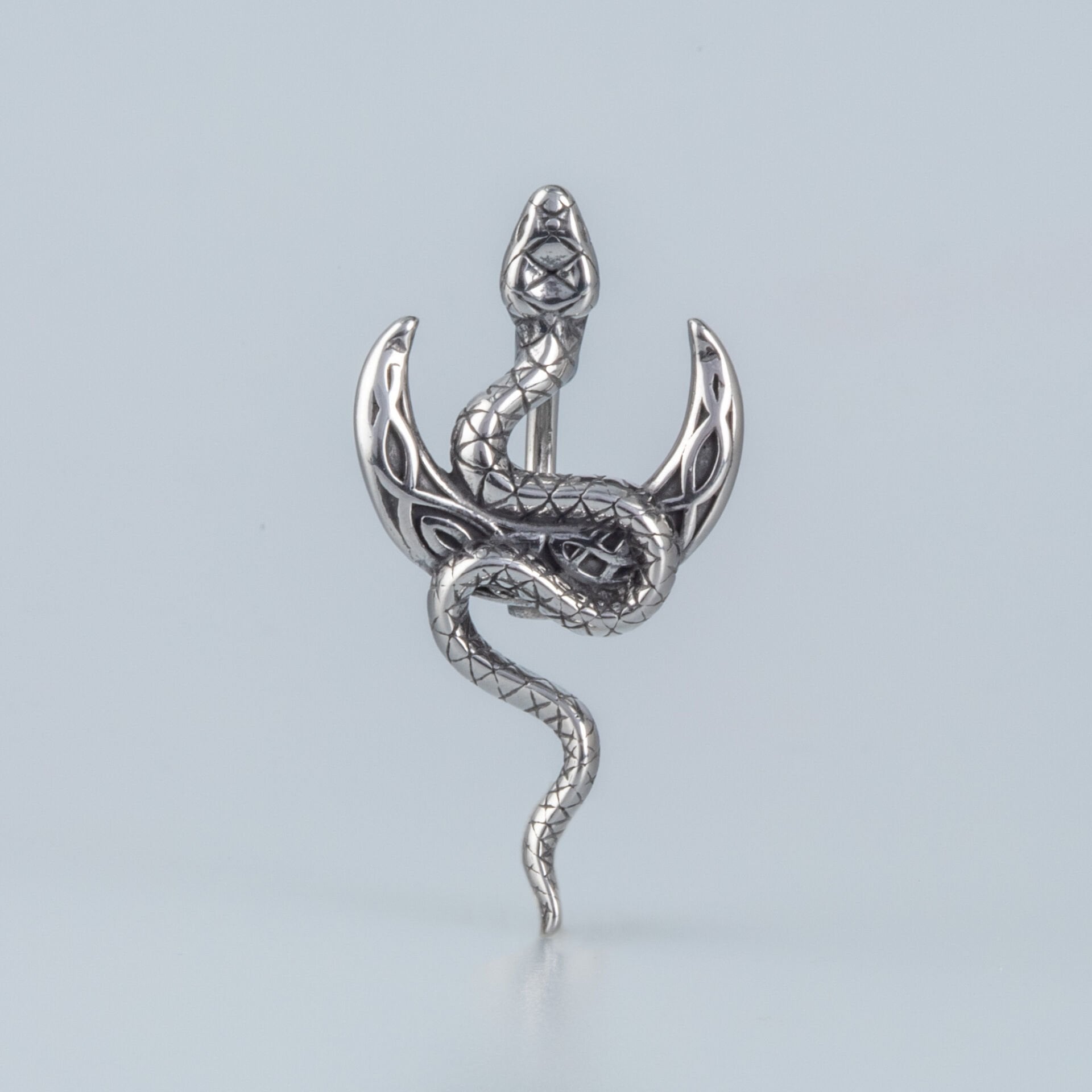 Piercing Çelik Gotik Göbek Yılan