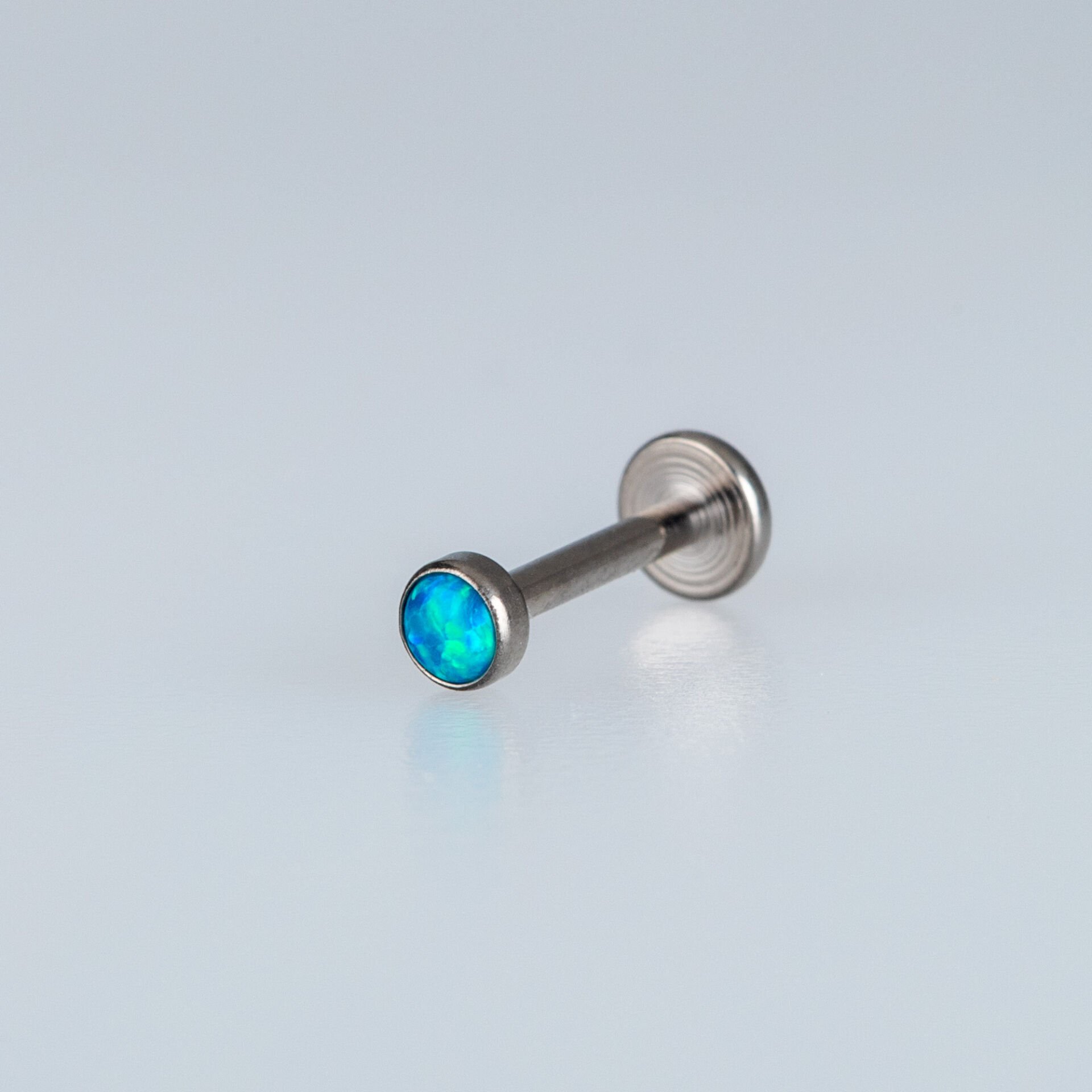 Piercing Titanyum Labret 3mm Opal Taş