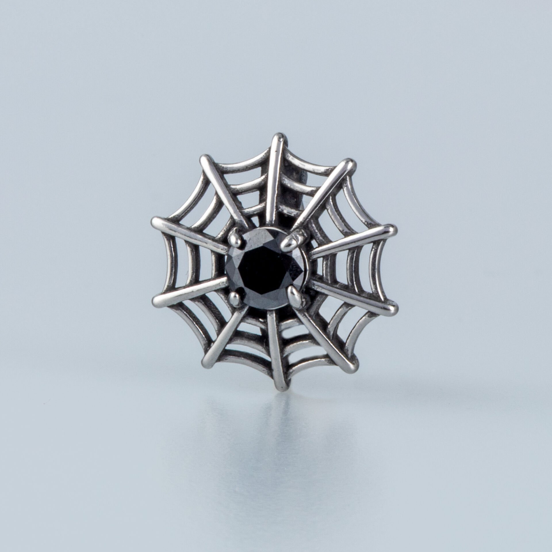 Piercing Çelik Gotik Göbek Örümcek Ağı